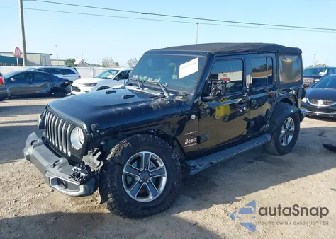 2018 Jeep Wrangler Unlimited Sahara 4X4 из США, поврежденный, VIN 1C4HJXEG4JW250306